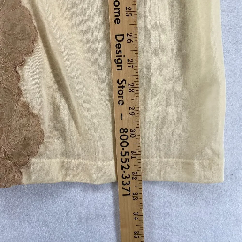 EMILIO PUCCI FORMFIT ROGERS Nightgown S 10-12 Lace Trim Sleeveless Ivory USA VTG